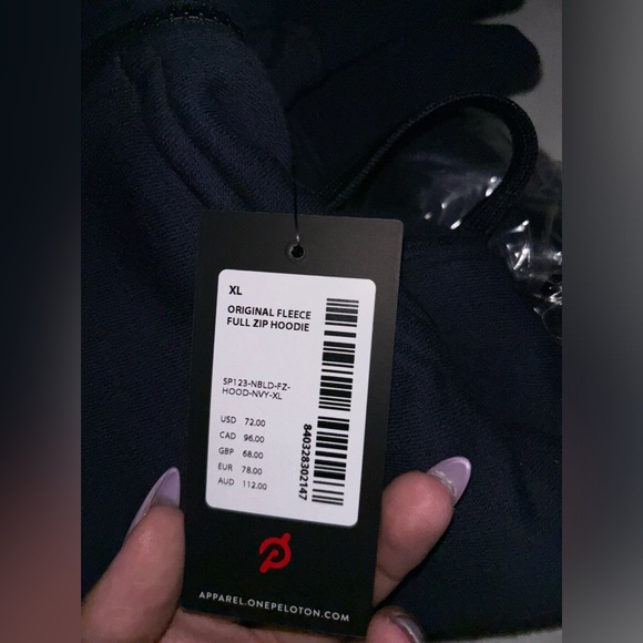 Peloton Unisex Original Fleece Full Zip Hoodie - Picture 10 of 10